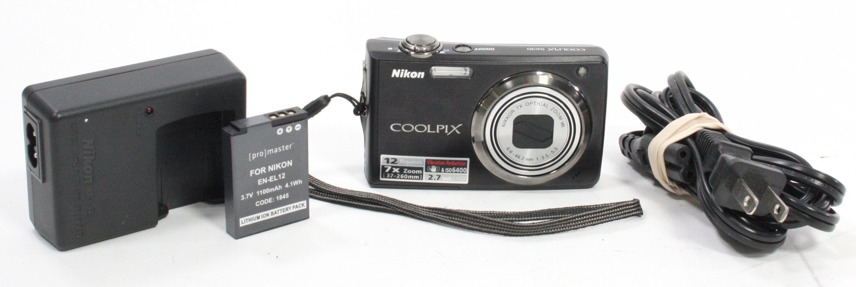 Nikon CoolPix S630 Point-and-Shoot Digital Camera 7x Zoom 12.0mp (Black)