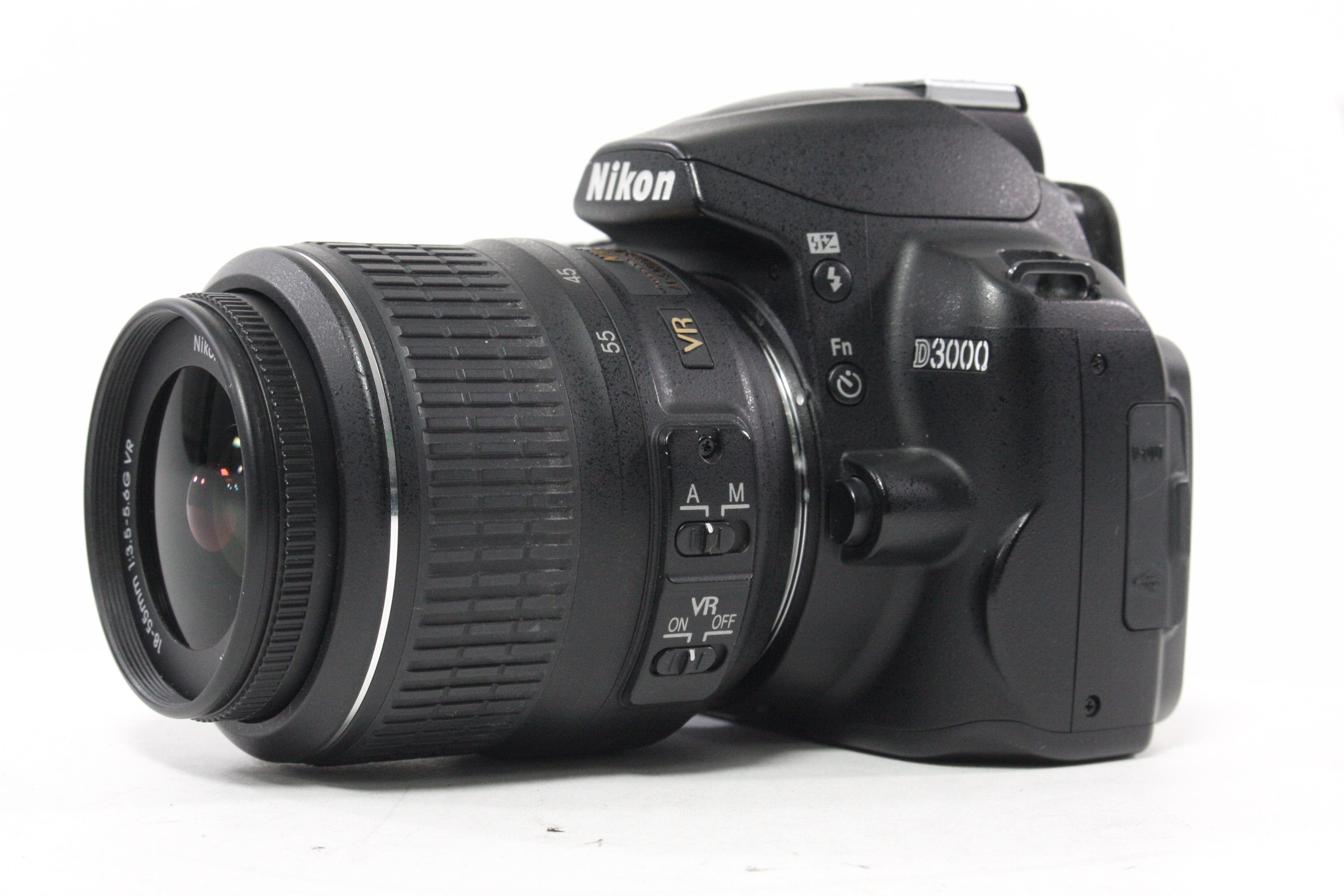Nikon D3000 DSLR Camera with f/18-55 f/3.5-5.6 G Lens with a Shutter Count 9,964