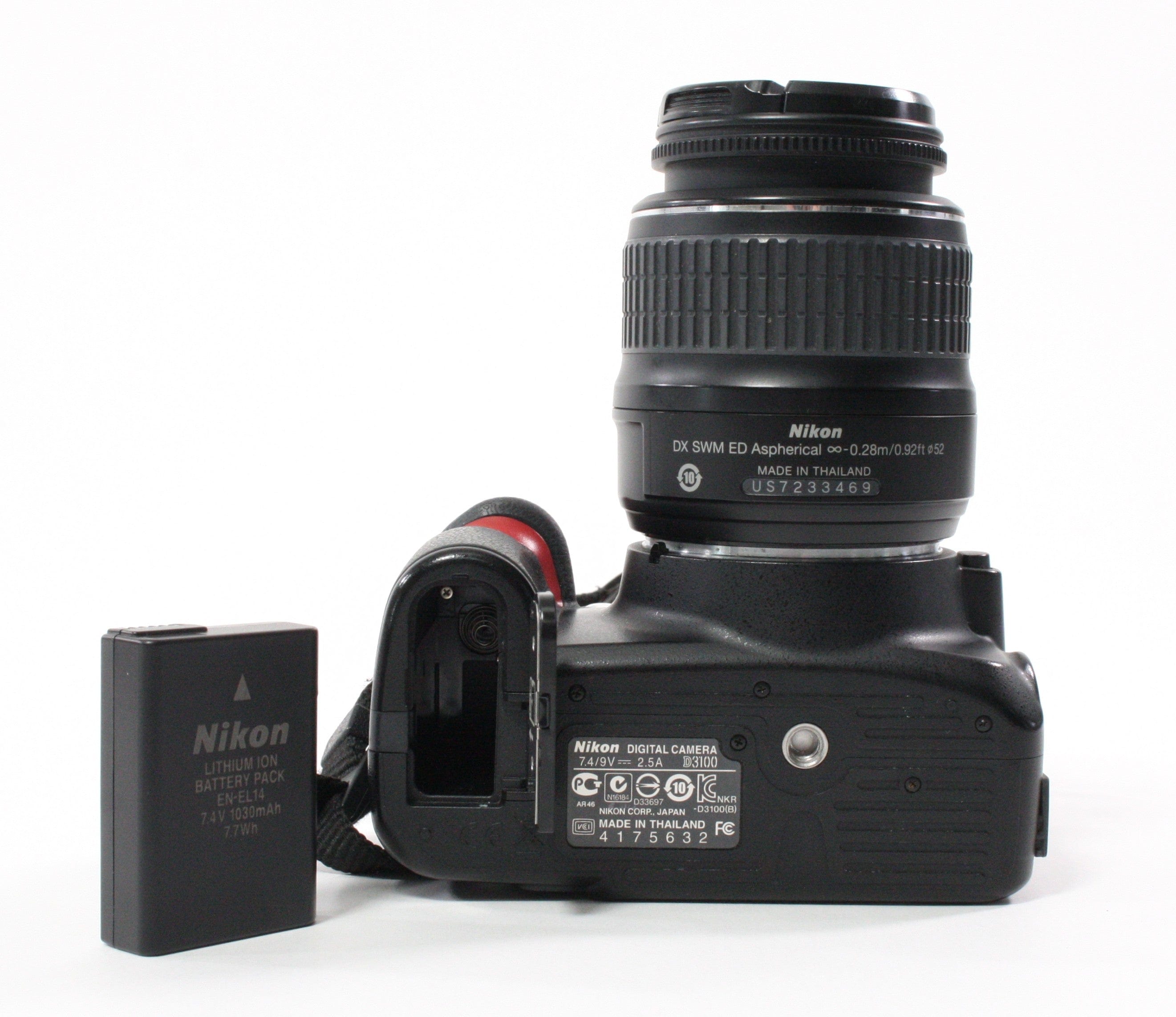 Nikon D3100 Digital SLR Camera with 18-55mm f/3.5-5.6G II ED Lens Shutter Count 7,869