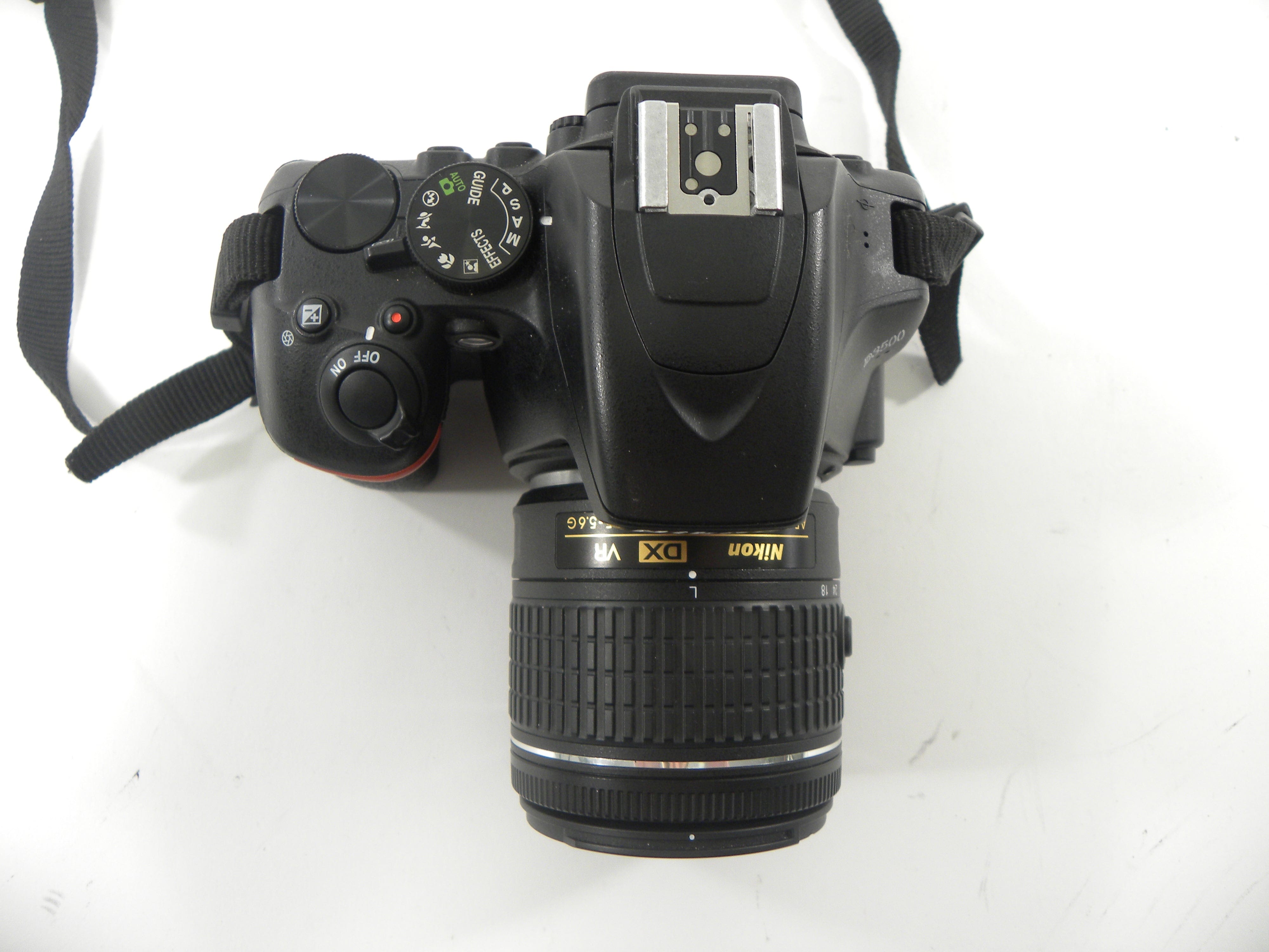 Nikon D3500 24.2mp Digital SLR w/AF-P DX VR 18-55 Shutter Ct. 1,704