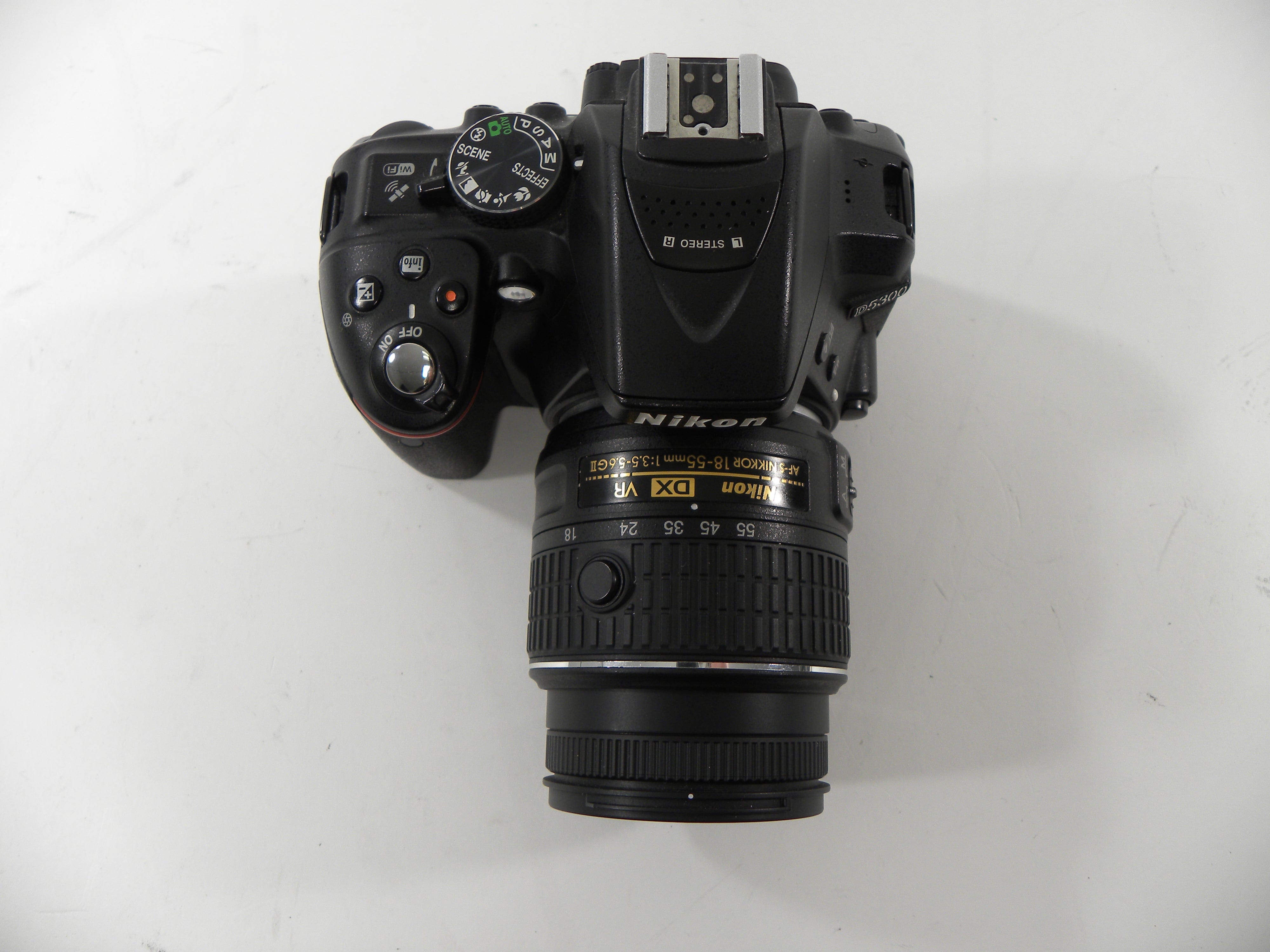 Nikon D5300 24.2mp Digital SLR w/18-55 f/3.5-5.6 DX VR Lens Shutter Ct. 10,590