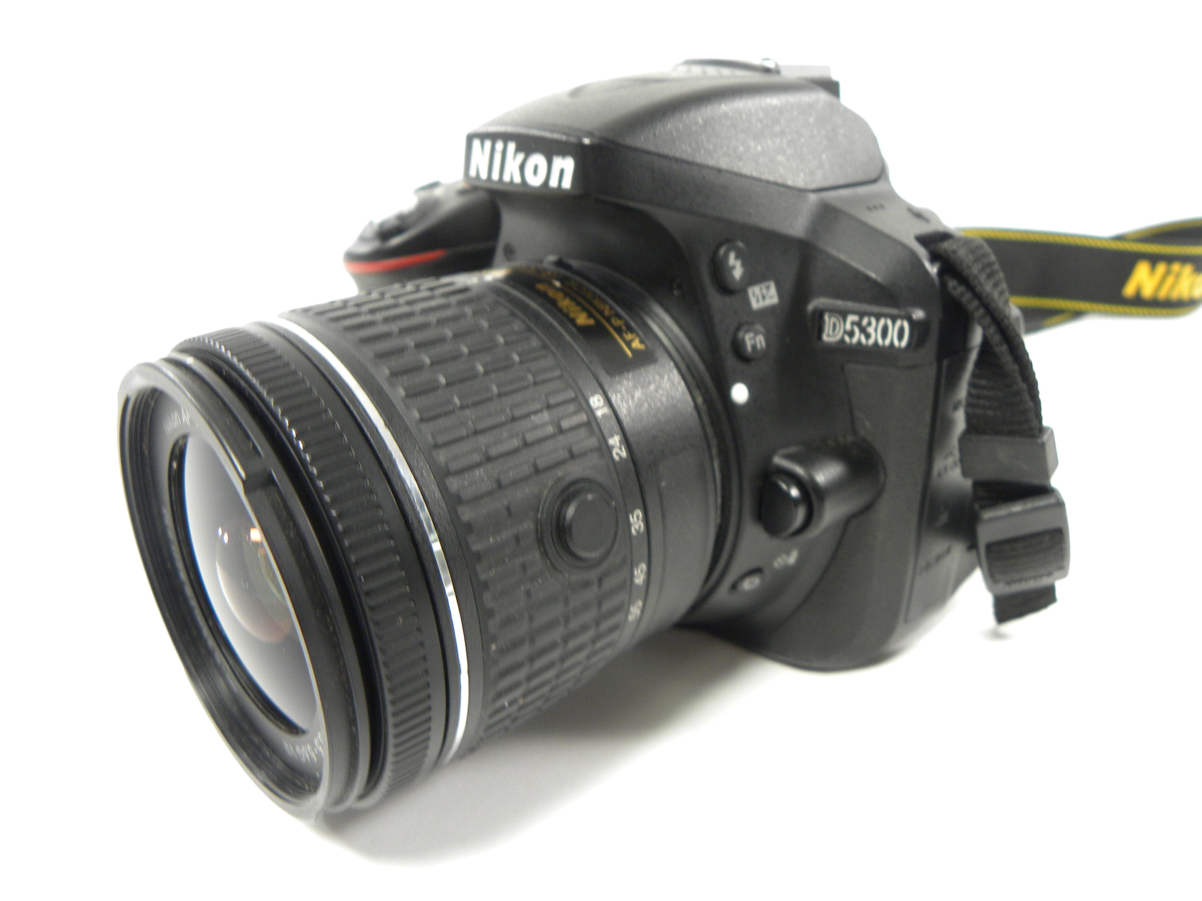 Nikon D5300 24.2mp Digital SLR w/AF-P Nikkor 18-55 VR DX S/C 5,551