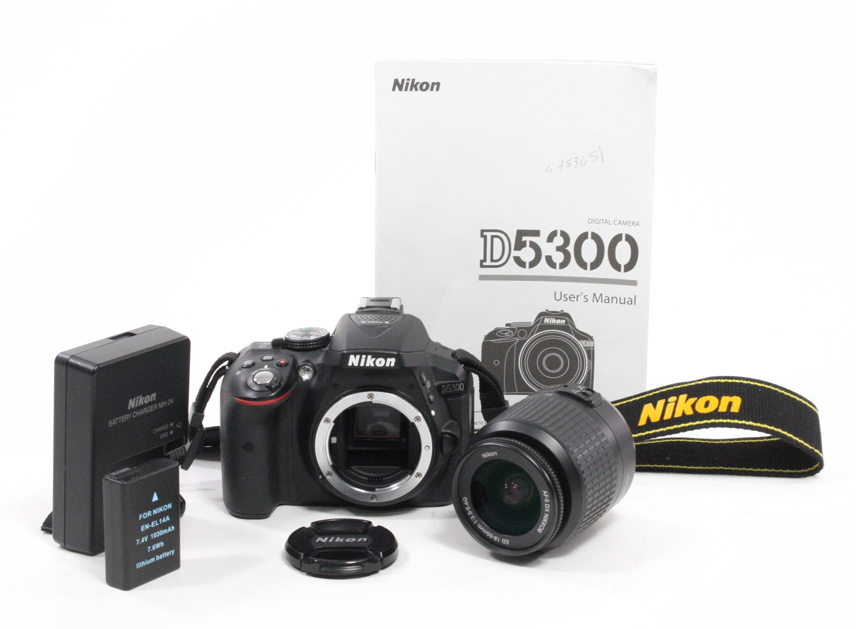 Nikon D5300 Digital SLR with 18-55mm f/3.5-5.6G Lens Shutter Count 3,192