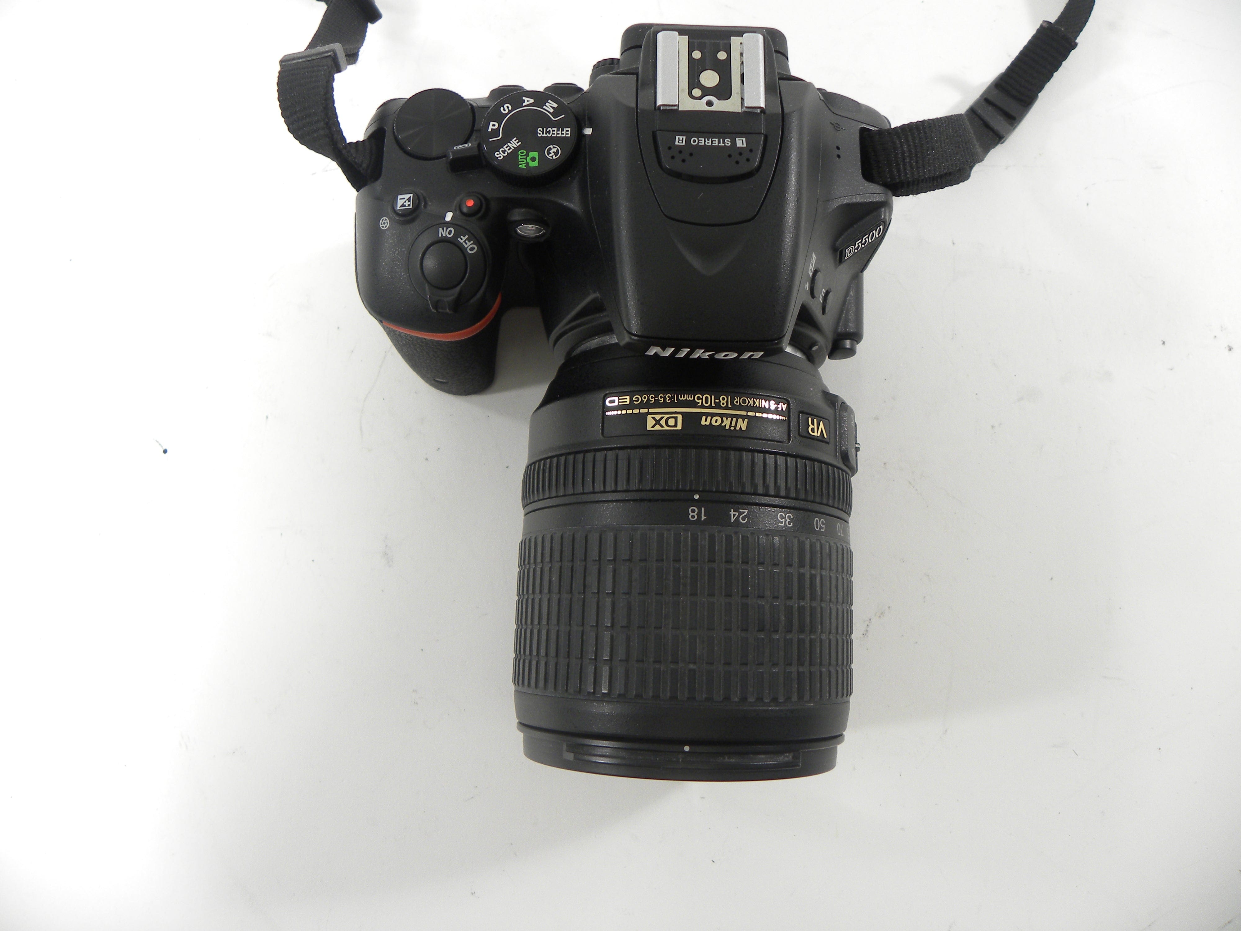 Nikon D5500 24.1mp Digital SLR w/Nikkor AF-S 18-105mm  S/C 3,777