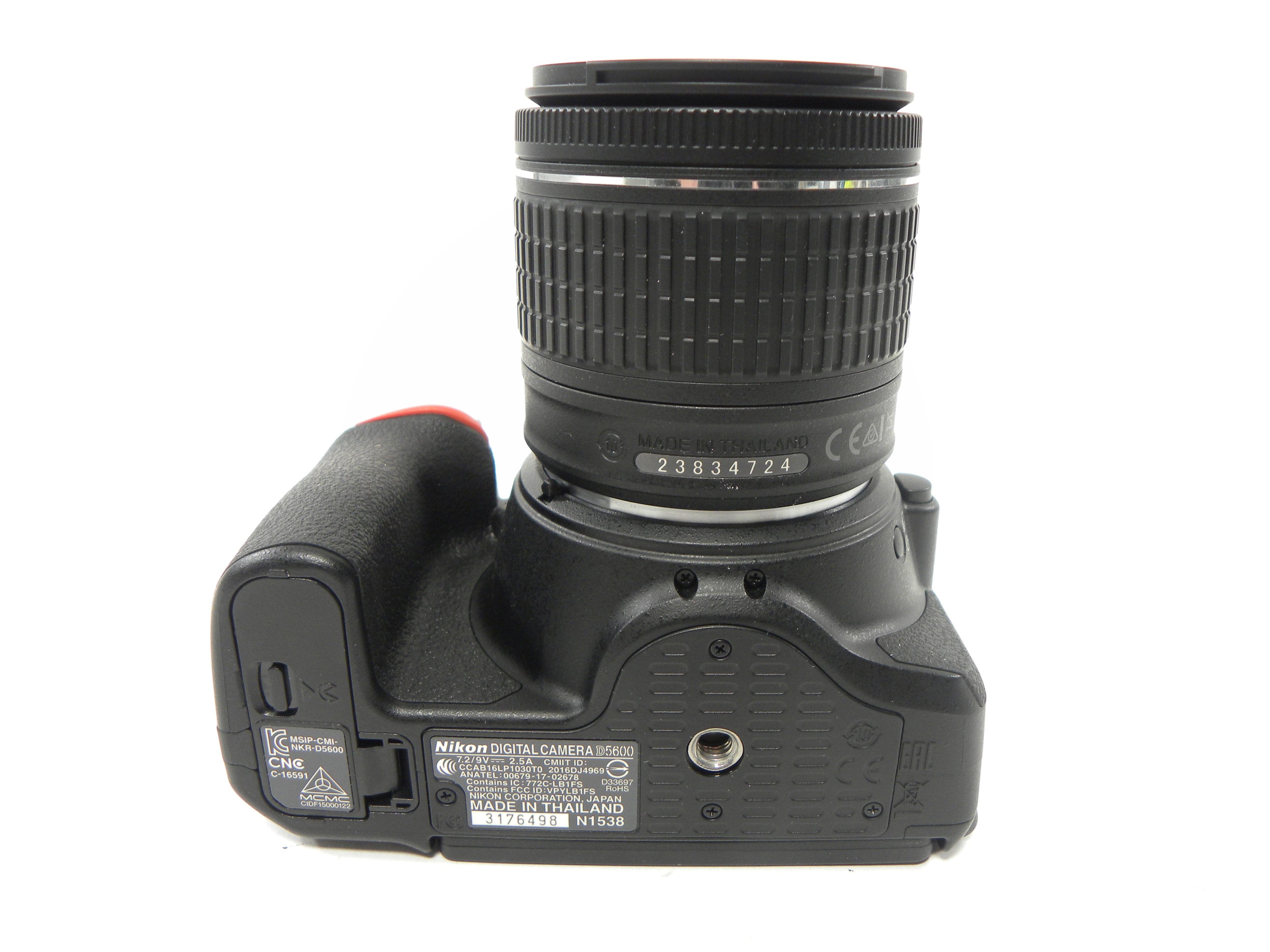 Nikon D5600 24.1mp Digital SLR w/AF-P Nikkor 18-55 Shutter ct. 793