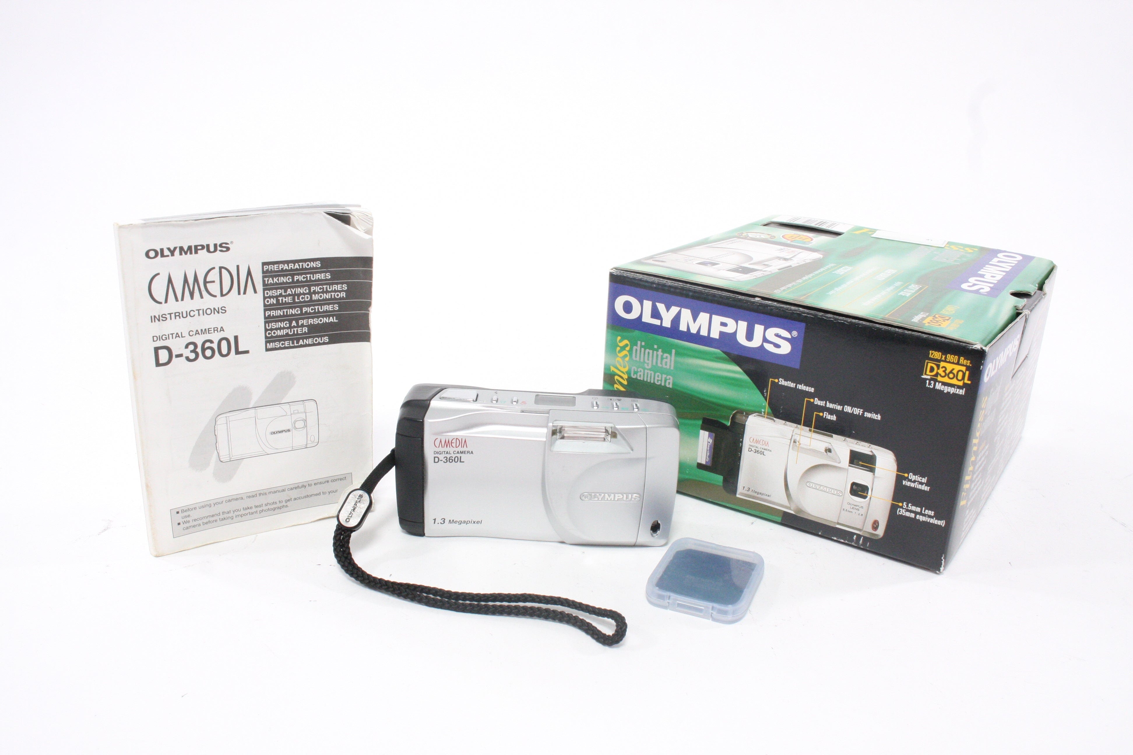 Olympus D-360L Digital Point-and-Shoot Camera 2x Zoom 1.3mp