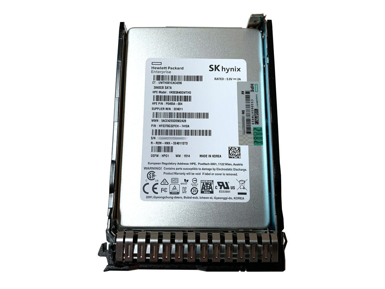 P06200-X21 HPE 3.84TB SATA 6Gbps Read Intensive DS 2.5-Inch Solid State Drive with Smart Carrier