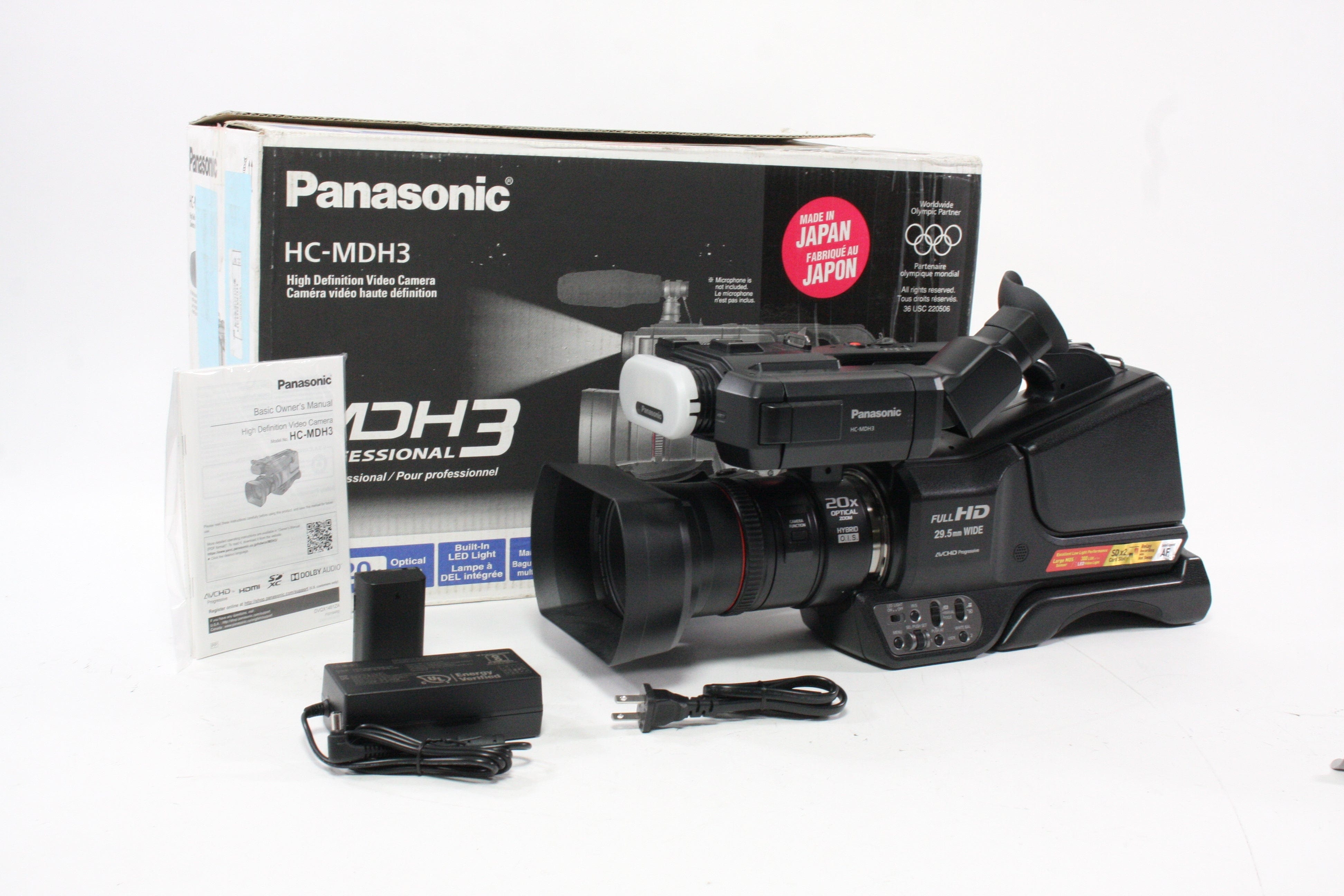 Panasonic HC-MDH3 Camcorder with Operation Time of ZERO hrs.  (NEVER USED)
