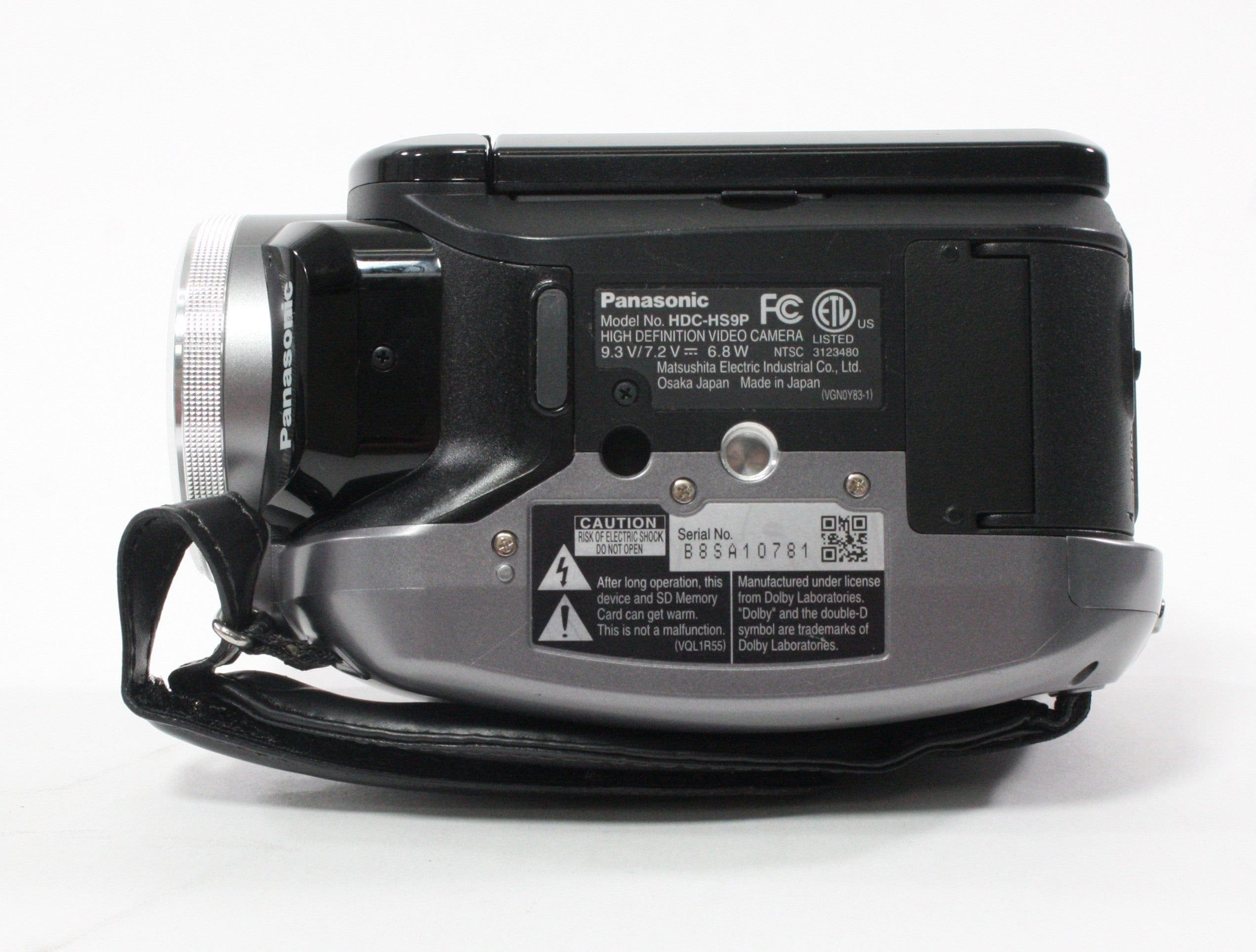 Panasonic HDC-HS9 Hard Drive and SD Card Camcorder