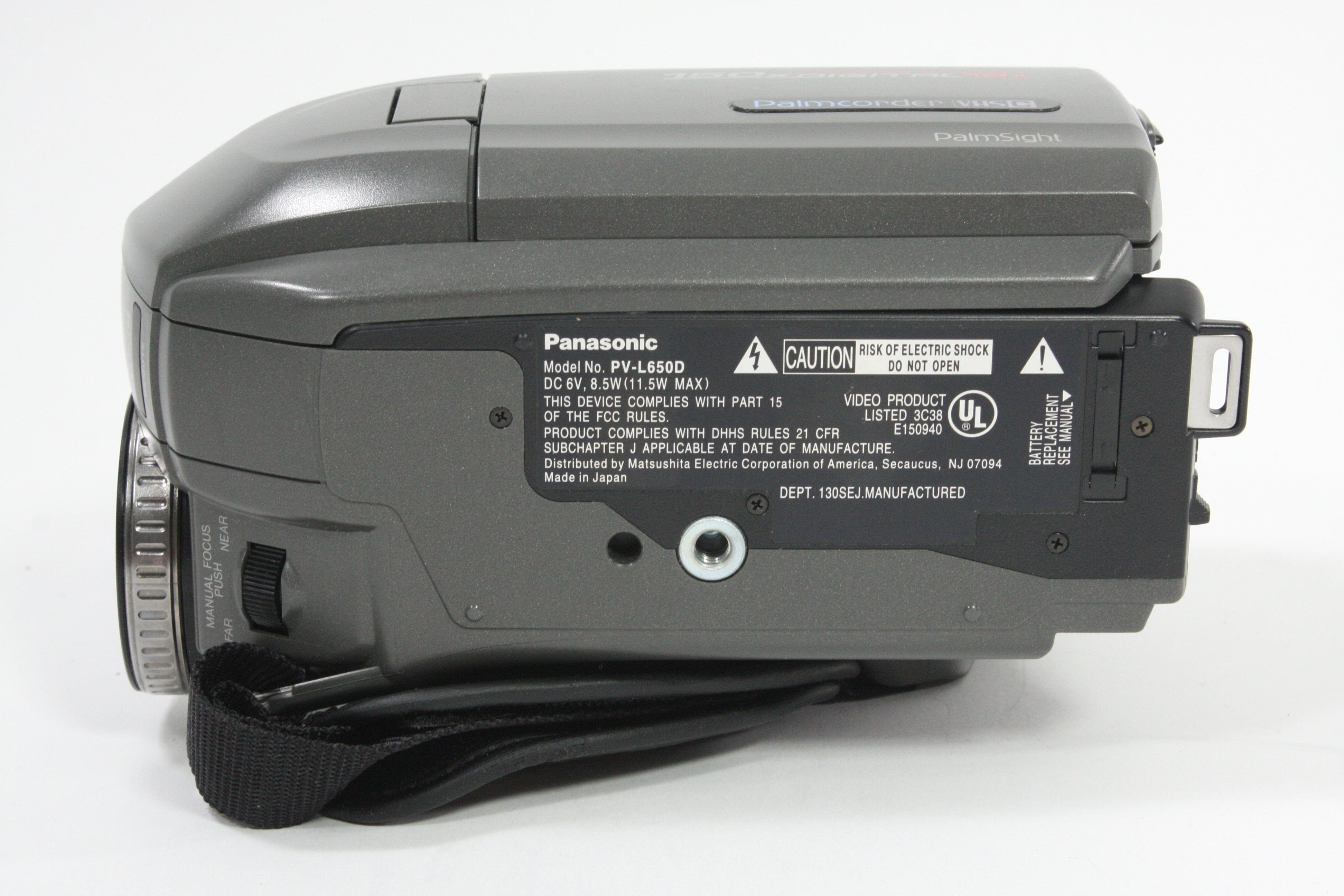Panasonic PV-L650D VHS-C Palmcorder