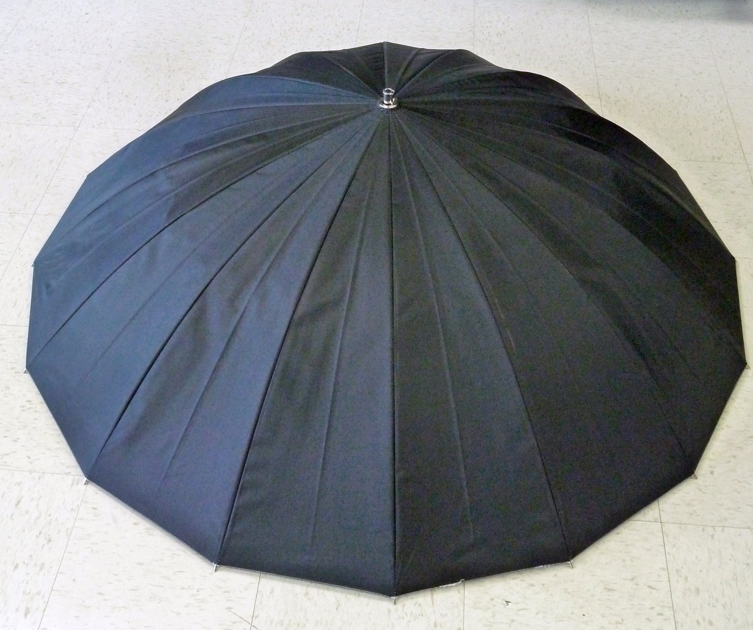 Paul C. Buff PLM 64 Soft Silver Umbrella with diffusion fabric , Strobe holder and Black Spill