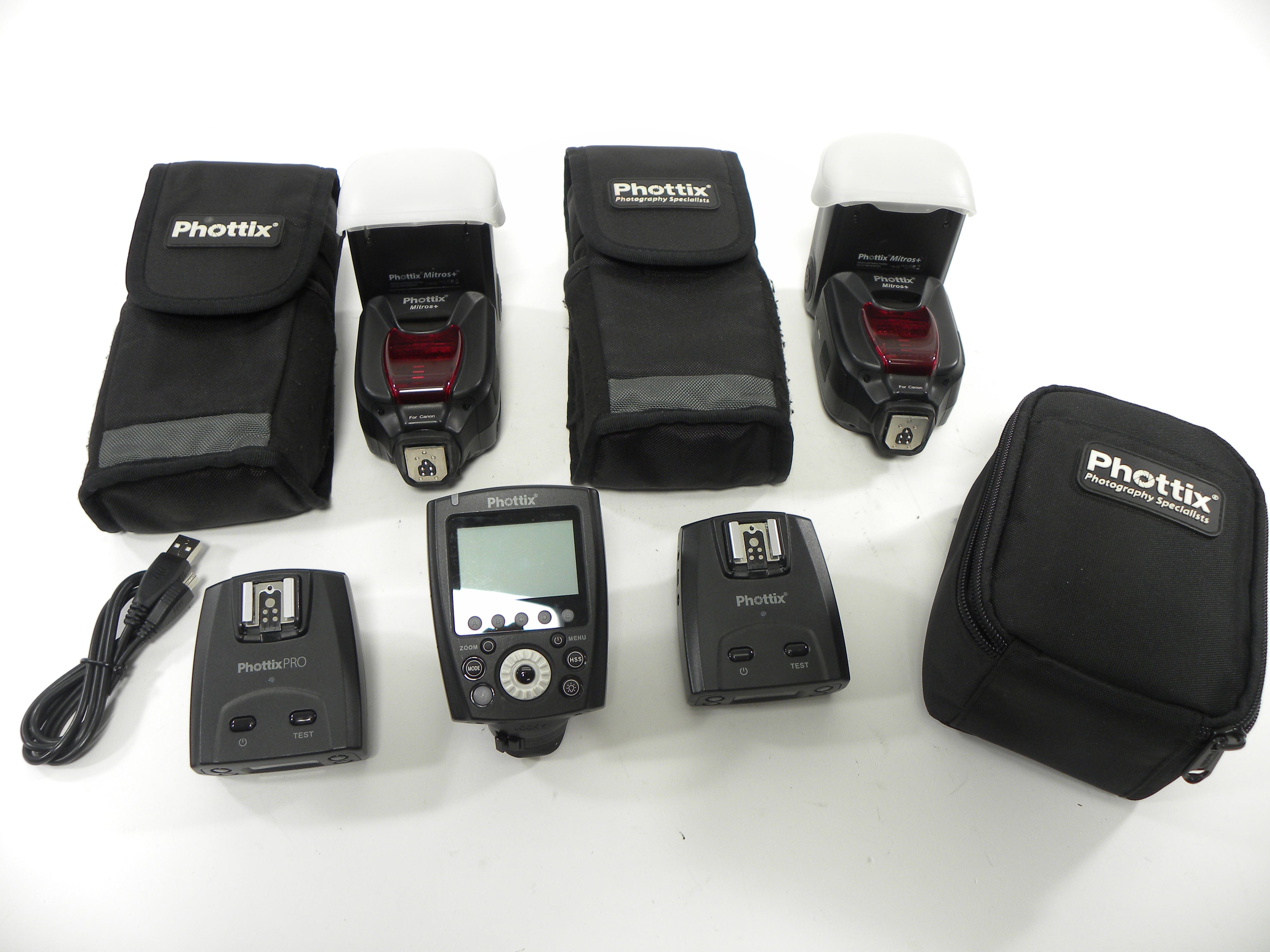 Phottix Flash's x2 with Transmitter and 2 Receivers