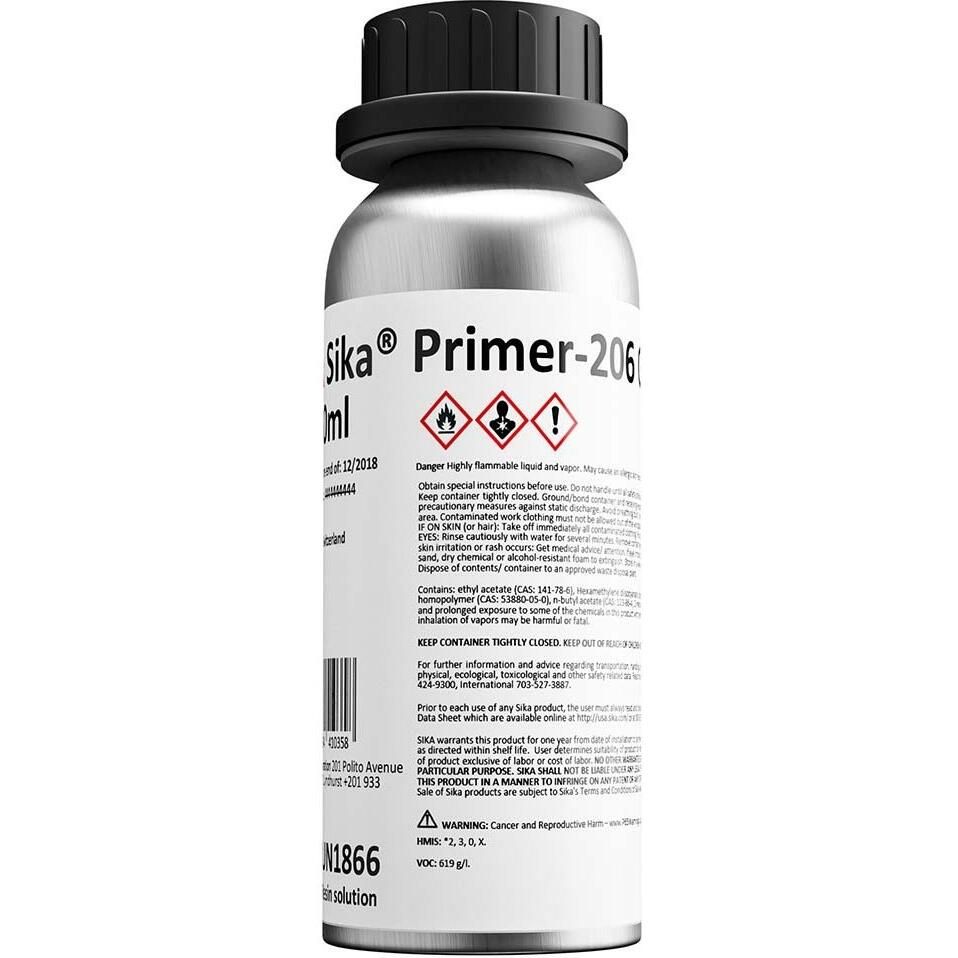 Sika 91572 Primer-206 G+P Black 250ml Bottle