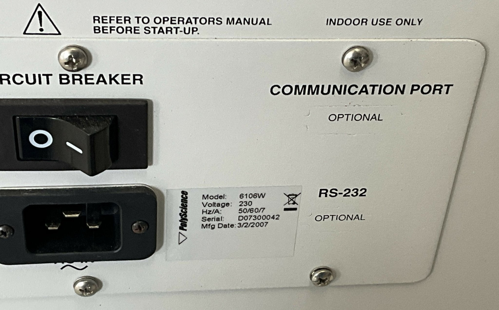 RECIRCULATOR CHILLER (6106W POLYSCIENCE