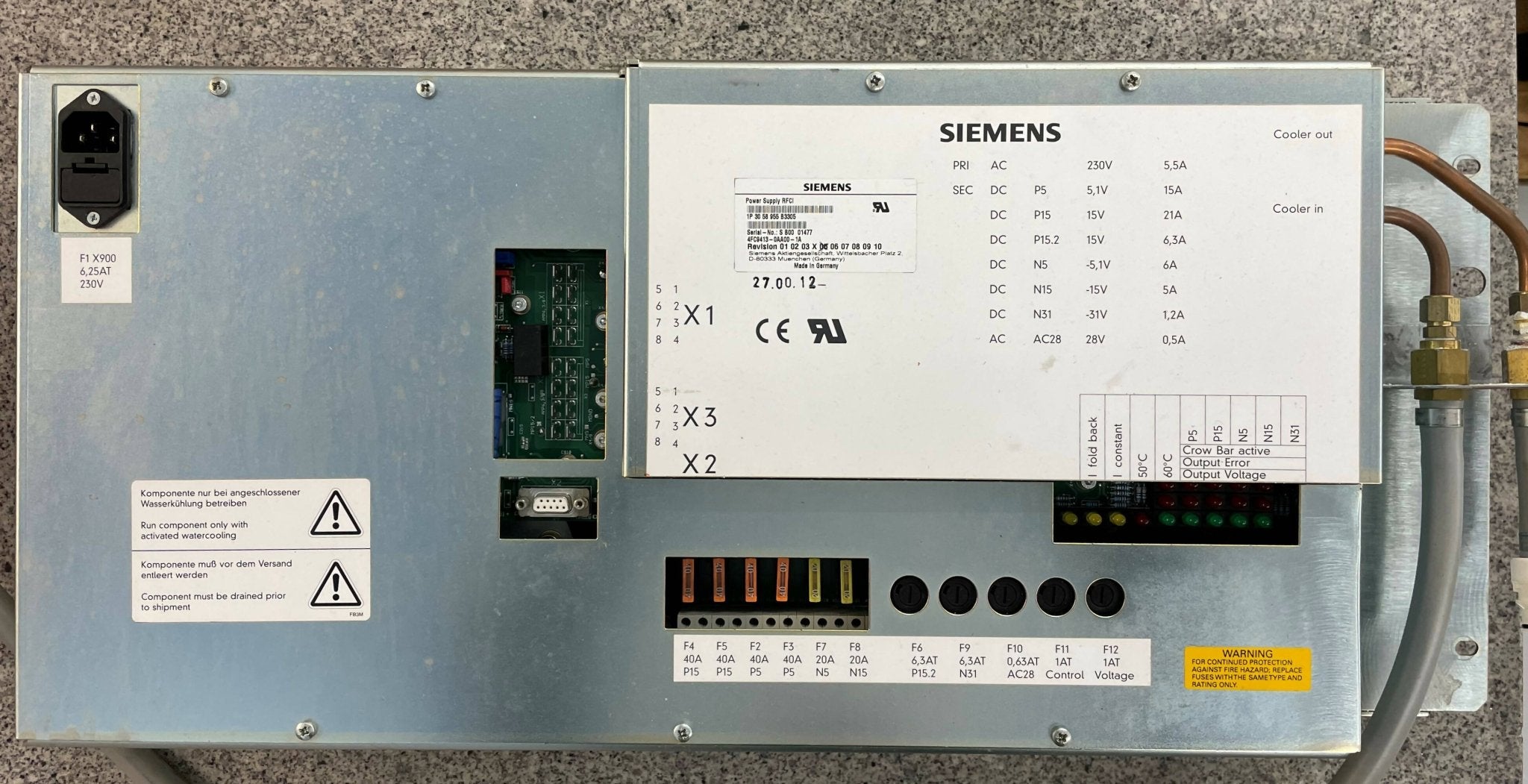 RFCI POWER SUPPLY (3058955 REV 5 SIEMENS