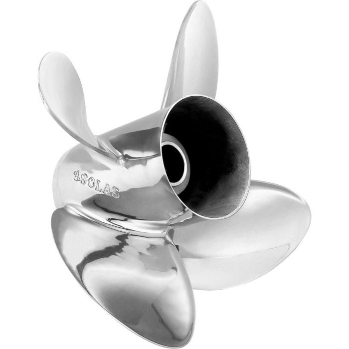 Solas 9553-141-19 Rubex HR4 Propeller, Stainless Steel Interchangeable Hub, 4-Blade, RH 14.125 x 19"