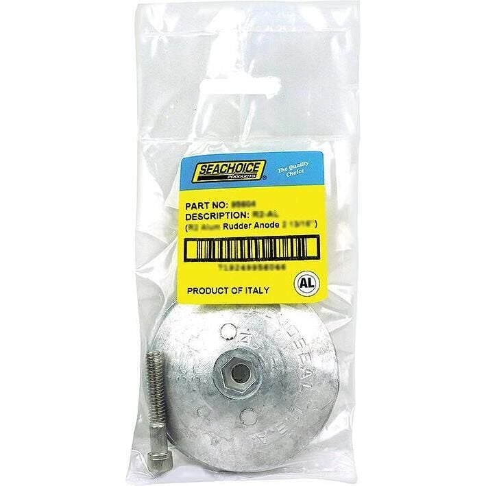 Seachoice 95611 Rudder & Trim Tab Anode w/Allen Screw, Magnesium, R4MG, Size 5" dia. x 5/8"