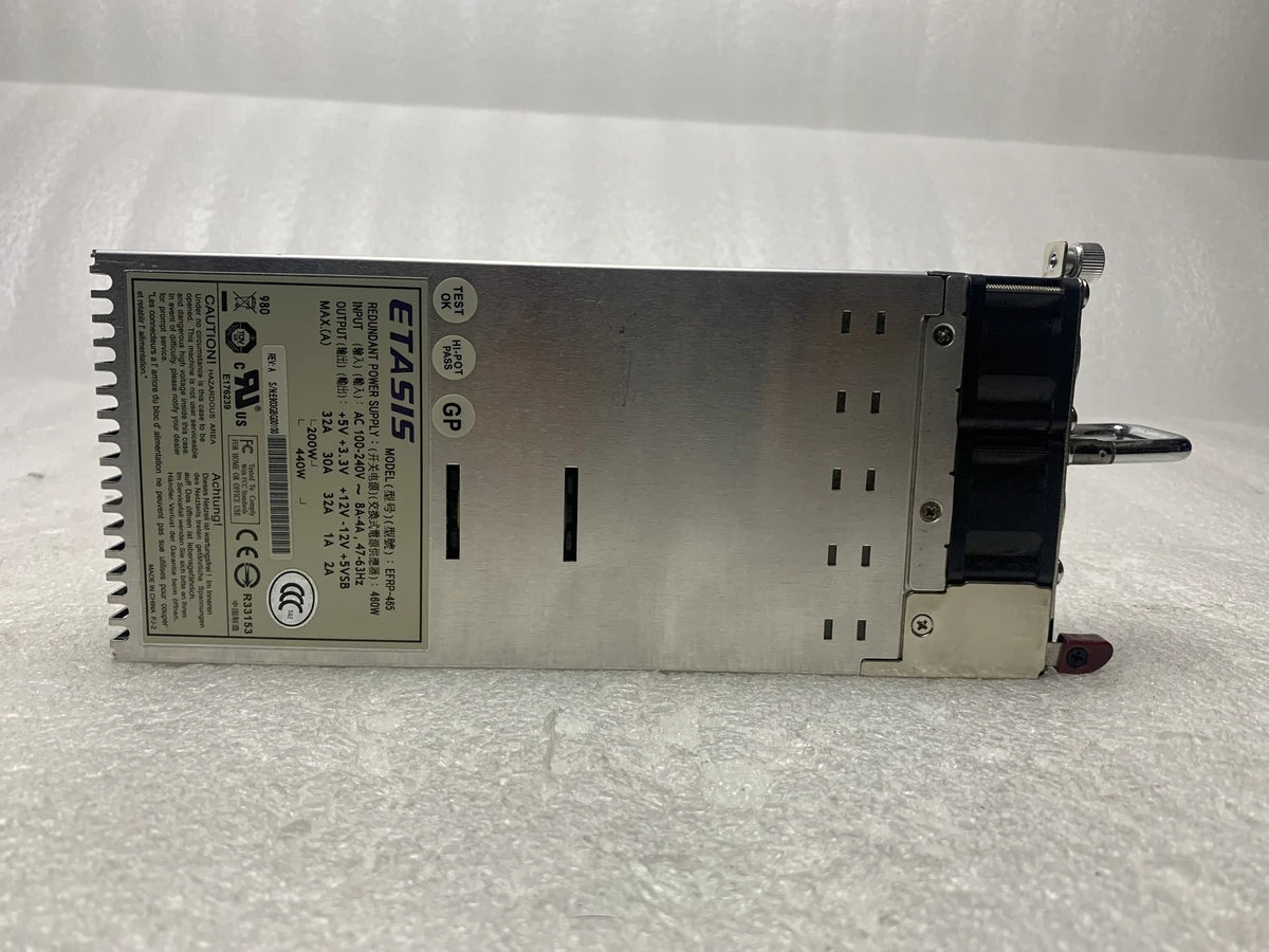 460W EFRP-465 For ETASIS Redundant Power Supply Power Tested Used