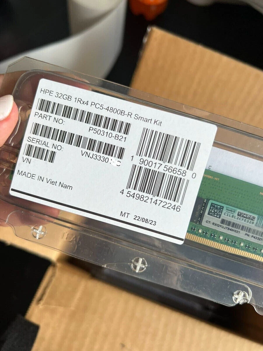 P50310-B21 P43327-1A1 HPE 32GB 1Rx4 DDR5 PC5-4800 EC8 RDIMM Gen11 Server Memory