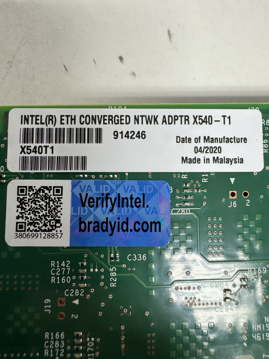 Intel X540-T1 Ethernet Converged Network Adapter 10Gb Ethernet RJ-45|267426245117