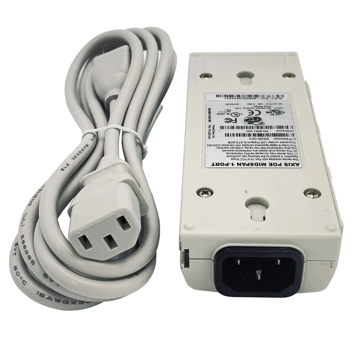 AXIS Communications PoE Midspan 1-Port 0226-001 PD-3001/AC - 48V 0.35A E018205A|306589842707