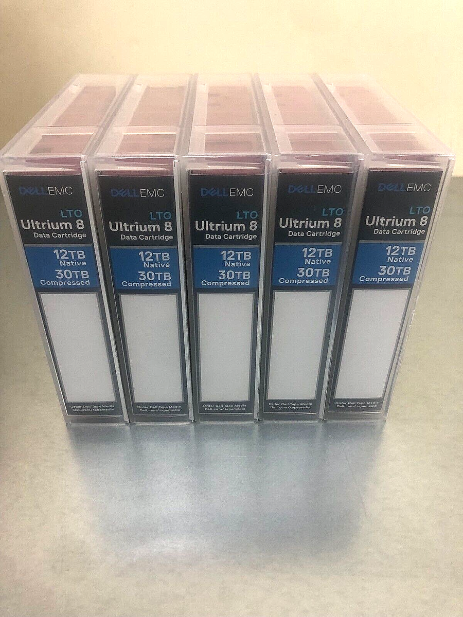 DELL EMC 0Y577J LTO ULTRIUM 8 DATA CARTRIDGE 12TB NATIVE 30TB COMPRESSED Y577J|196940287618