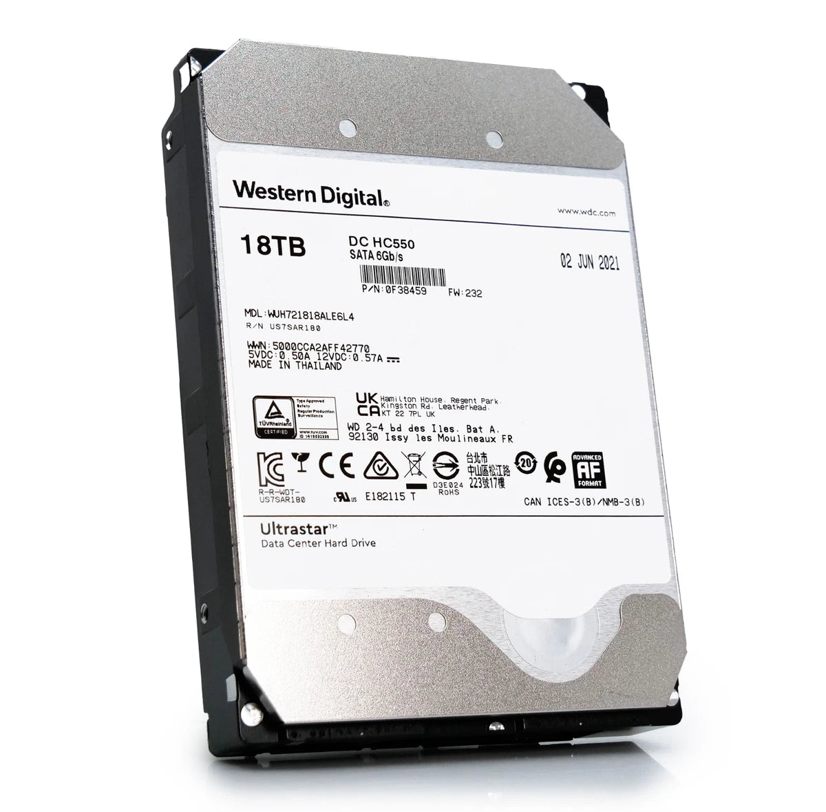 WD Ultrastar DC HC550 18TB 7.2K SATA 6Gb/s 3.5" HDD - WUH721818ALE6L4 0F38459|296890709430