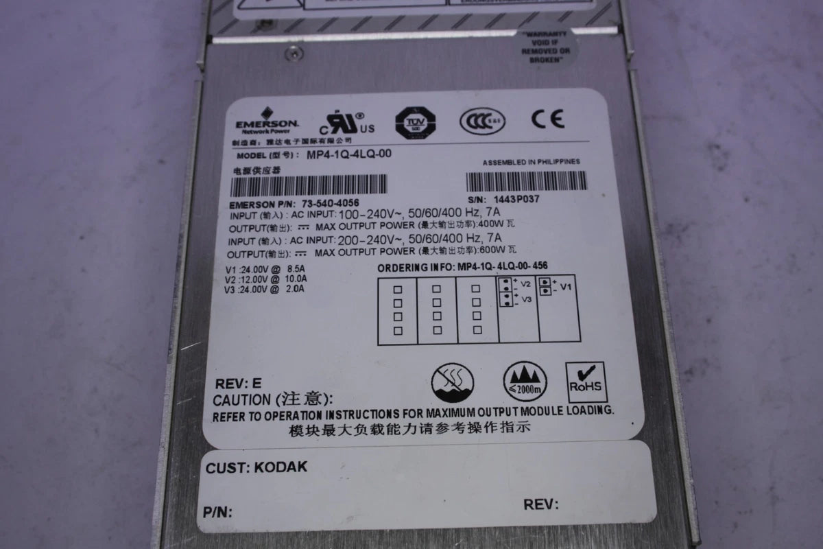 Astec MVP Series MP4-1Q-LLE-00 Modular Switching Power Supply 5V 12V 12V 24V|365770416038