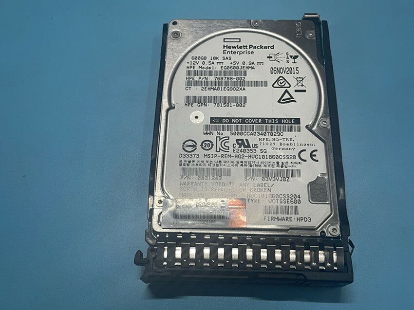 781516-B21 HP 600GB 12G SAS 10K SFF 2.5" SC HDD 781577-001|127435207430