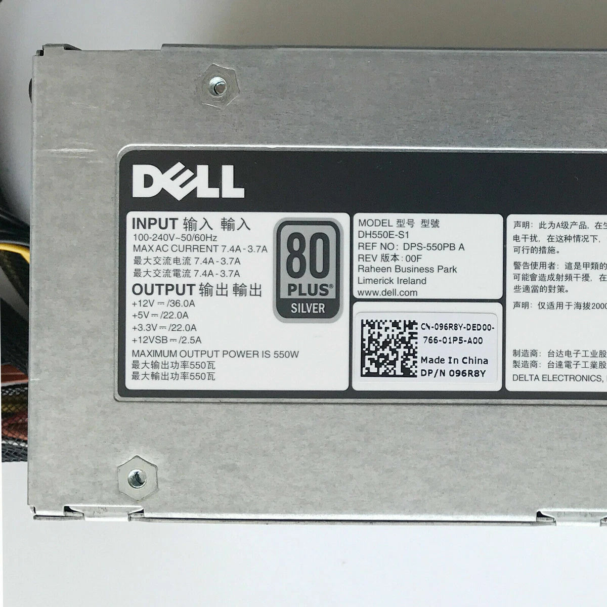 550W Power Supply 96R8Y 2G4WR F550E-S0 DPS-550PB For Dell PowerEdge R520 T420|265263536497