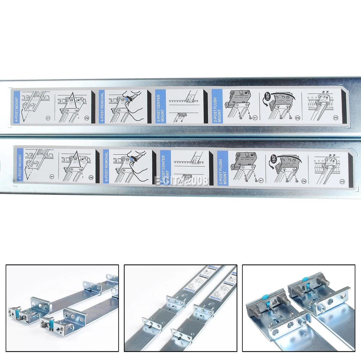Dell R320 R420 R430 R640 R630 R620 R740 1U Static Ready Rails Rail Kit 053D7M|255748507608
