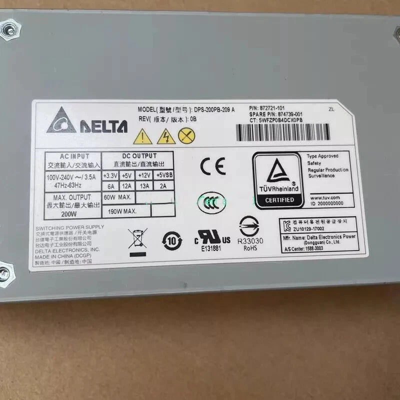 HP ProLiant MicroServer G10 Power Supply 200W Delta DPS-200PB-209 A 872721-101