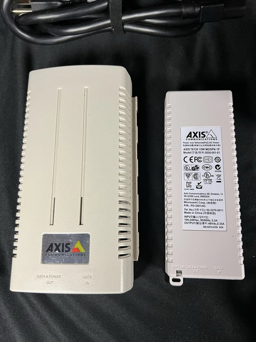 Axis Communications Network Security Lot- 6 Cameras & 2 POE Midspan +Extra Parts|127542953872