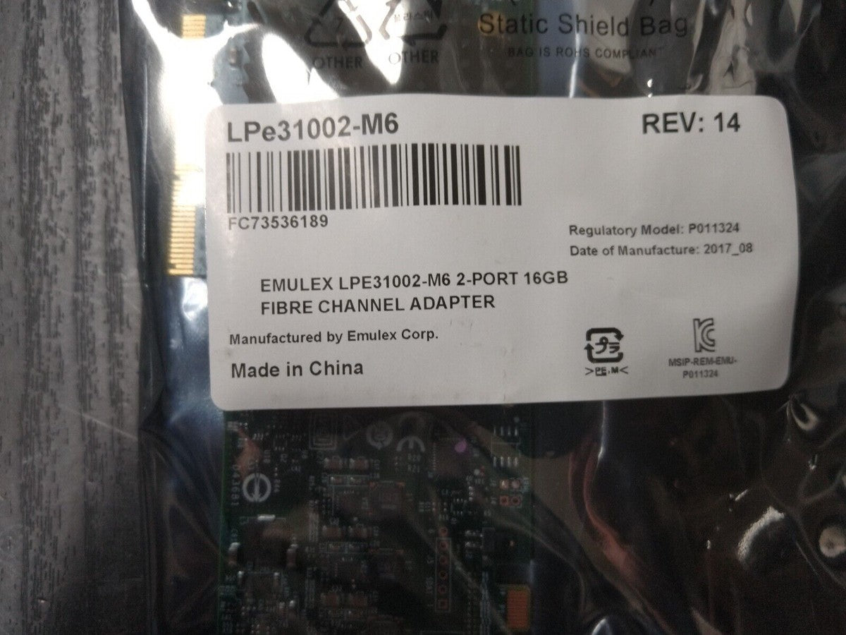 Emulex LPe31002-M6 16Gb 2-Port PCIe Fibre Channel Adapter NEW|267256126009