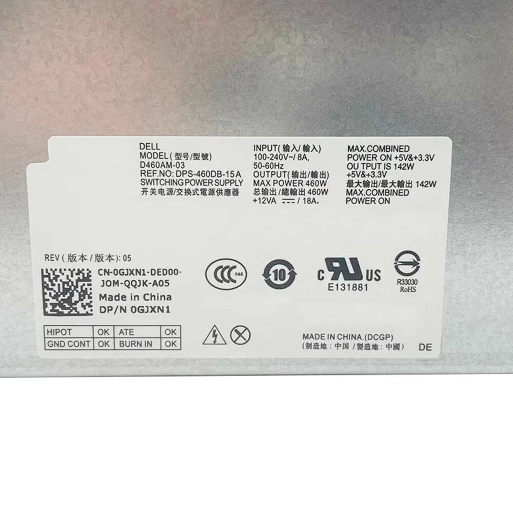 For DELL XPS 8910 8920 8300 8900 8700 8500 R5 D460AM-03 460W PSU Power Supply|205013657154