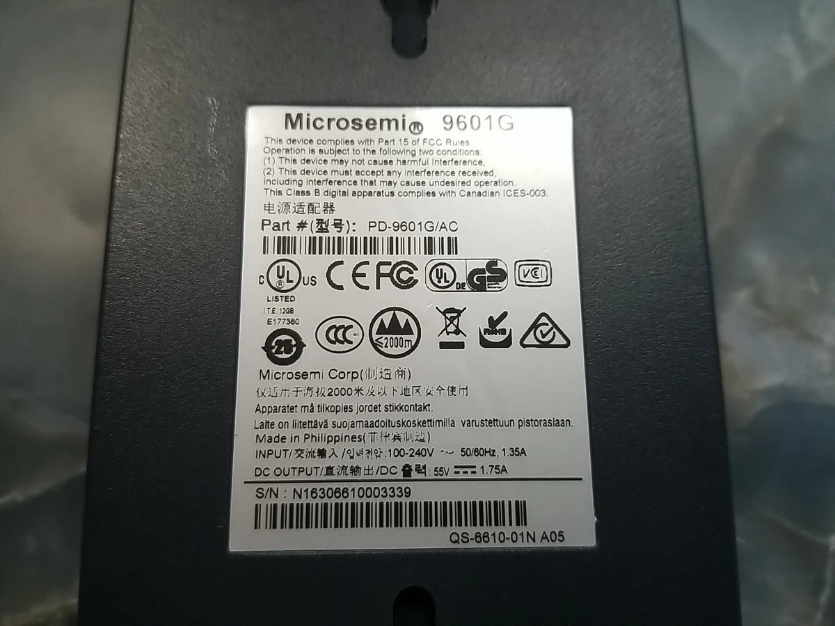 MICROSEMI 9601G PoE Injector - Single Port, 95W Gigabit Midspan|267399669367