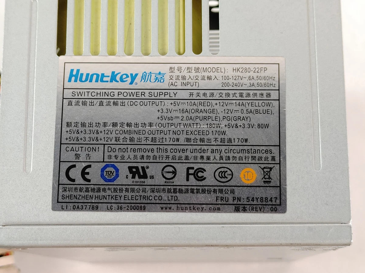 Lenovo ThinkCentre A58E 20 Pin 170W Desktop Power Supply 54Y8847|388679071950