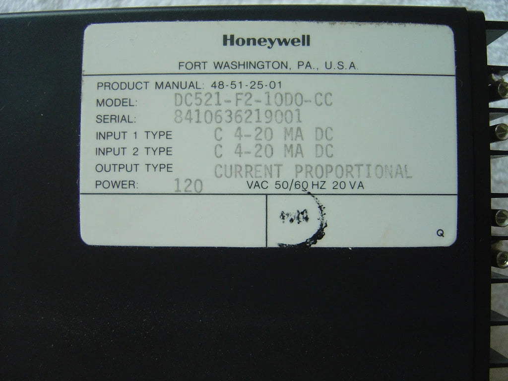 Honeywell UDC 500 Digital Controller   DC521-F2-1000-CC|150654488643