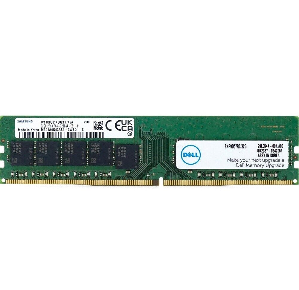 Dell 32GB 2Rx8 DDR4 3200Mhz ECC Memory (SNP9D57RC/32G)