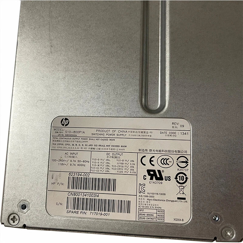 For HP Z620 Workstation 800W Power Supply 717019-001 623194-002 S10-800P1A|402961770275
