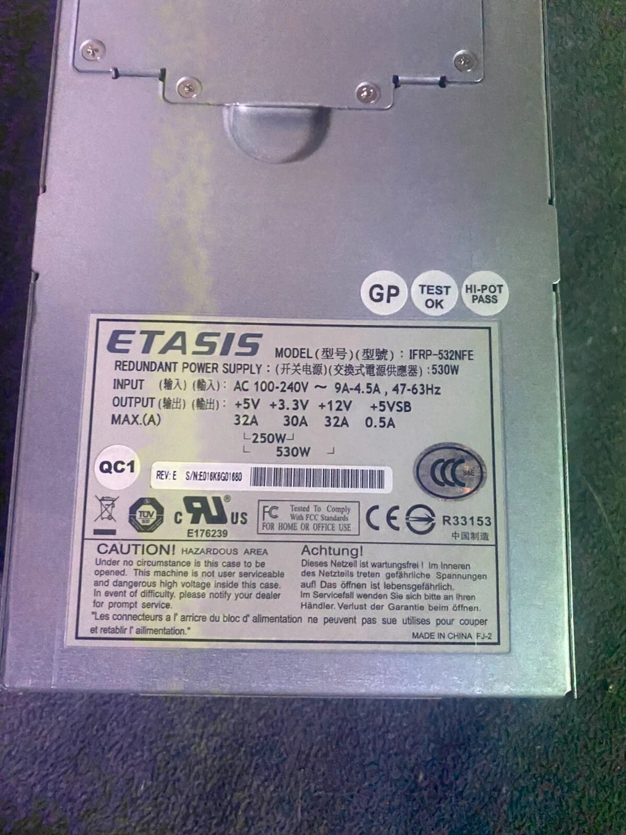 ETASIS IFRP-532NF IFRP-532NFE 530W Disk Array Power Supply 9273ECPSU|386922601840