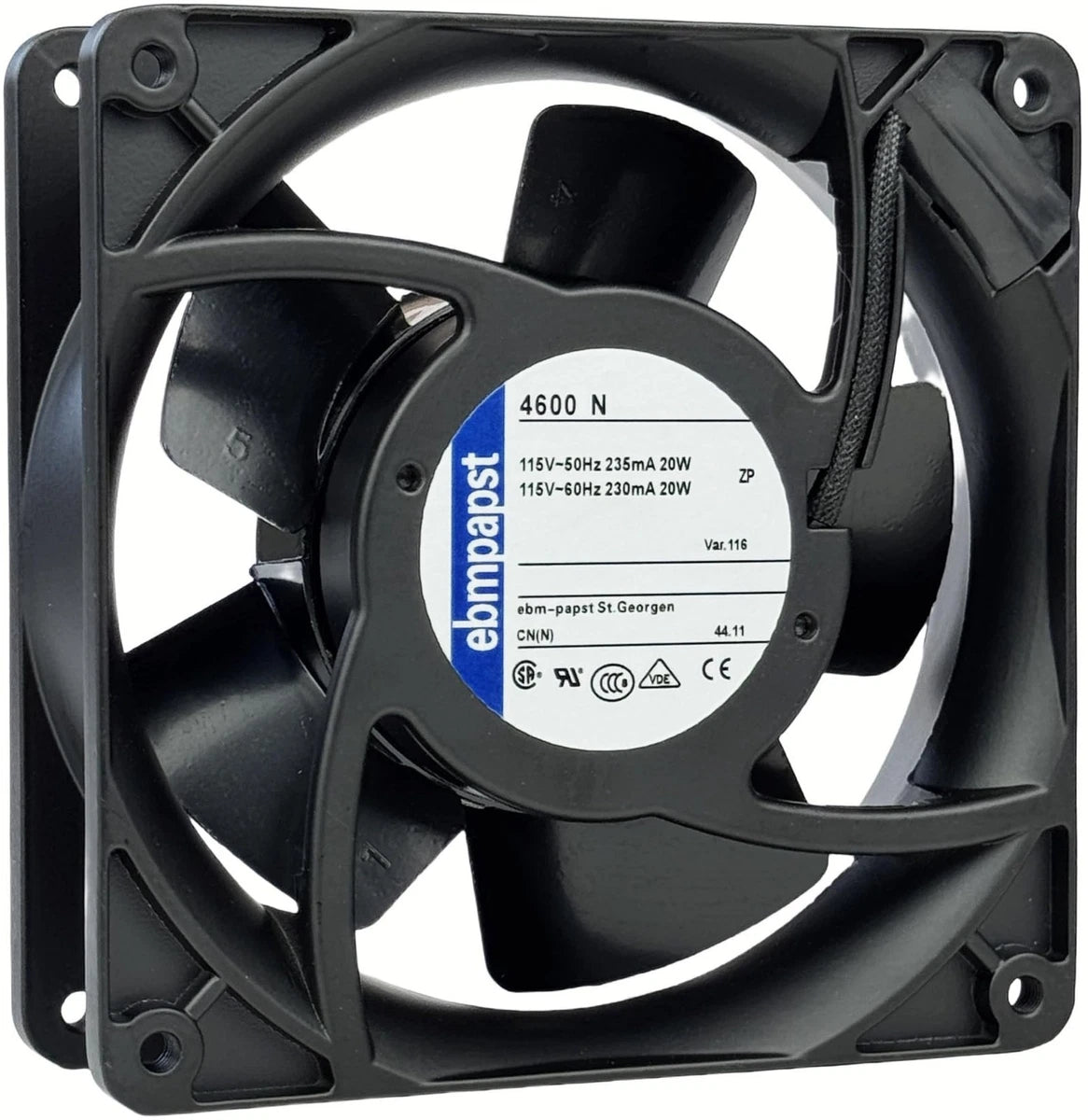 for ebmpapst 4600N Axial Fan，115V 12038 Industrial Cooling Fan All-Metal Heat...|389366100474