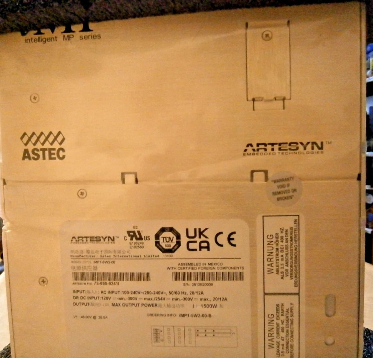 Astec Artesyn 1500 Watt Power Supply - NEW|157499970701