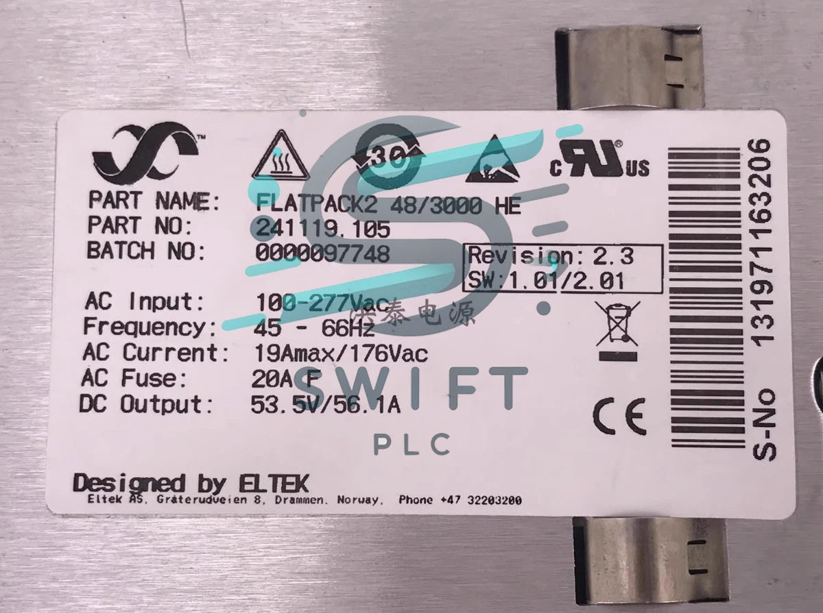 New one ELTEK FLATPACK2 48/3000 HE High Efficiency Power Supply 241119.105 amk|356121486197