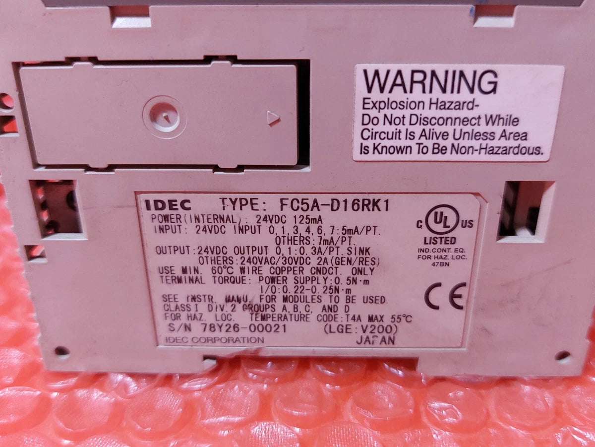 Idec FC5A-D16RK1 Smart Controller FC4A-J8C1+ FC4A-K2C1|166608872268