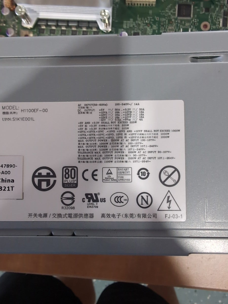 Dell Precision T7500 H1100EF G821T 0G821T 1100w Power Supply With Wiring Harness|336181958521