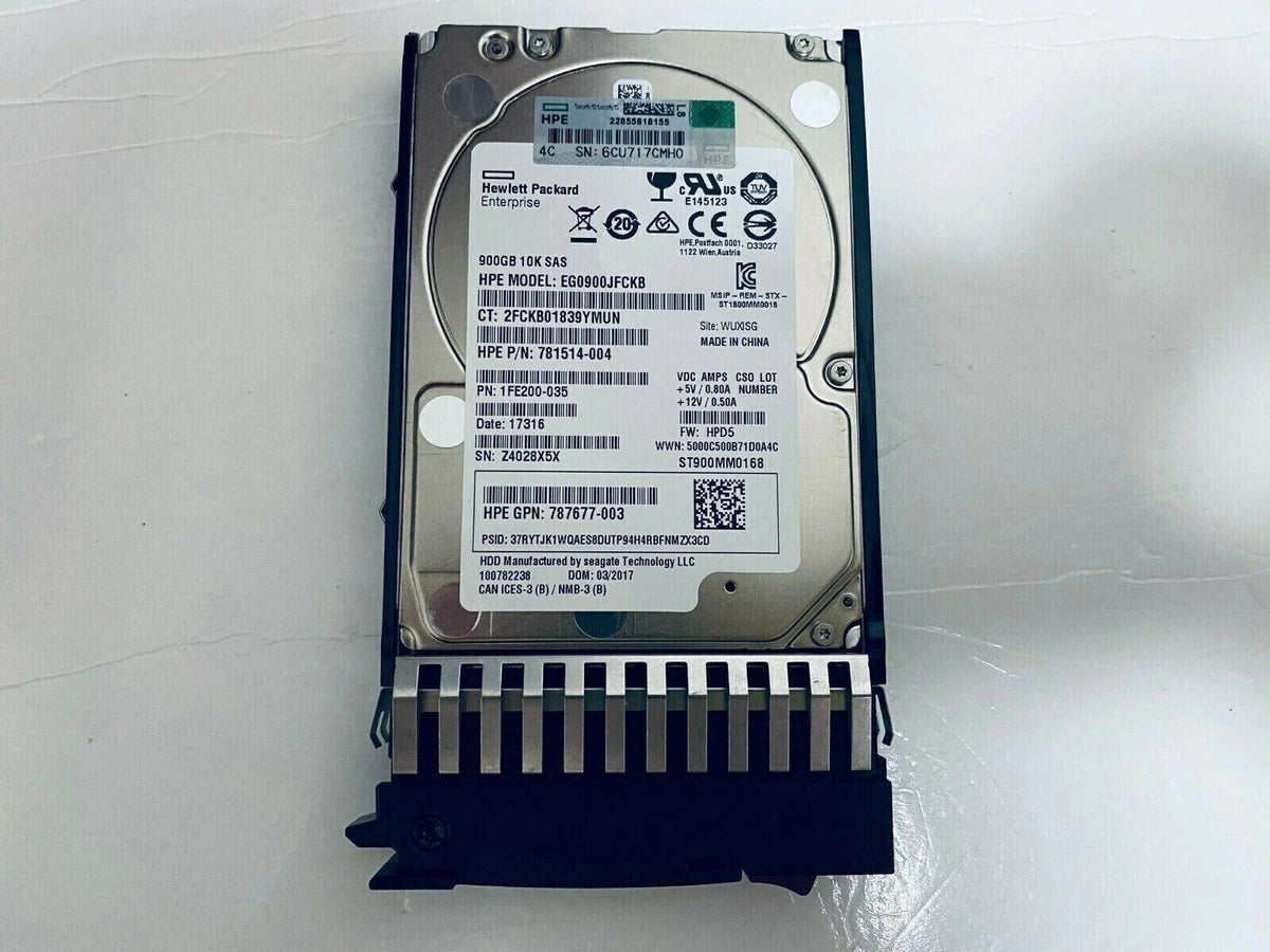 NEW HP 787647-001 MSA J9F47A  900GB SAS 10K 2.5in 12G SFF ENT HDD Hard Drive|356126924739