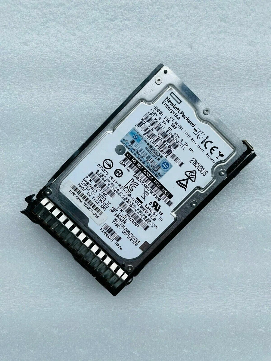 HPE 759212-B21 759548-001 600GB 12G SAS 15K 2.5" HDD ENT SC NEW FACTORY SEALED
