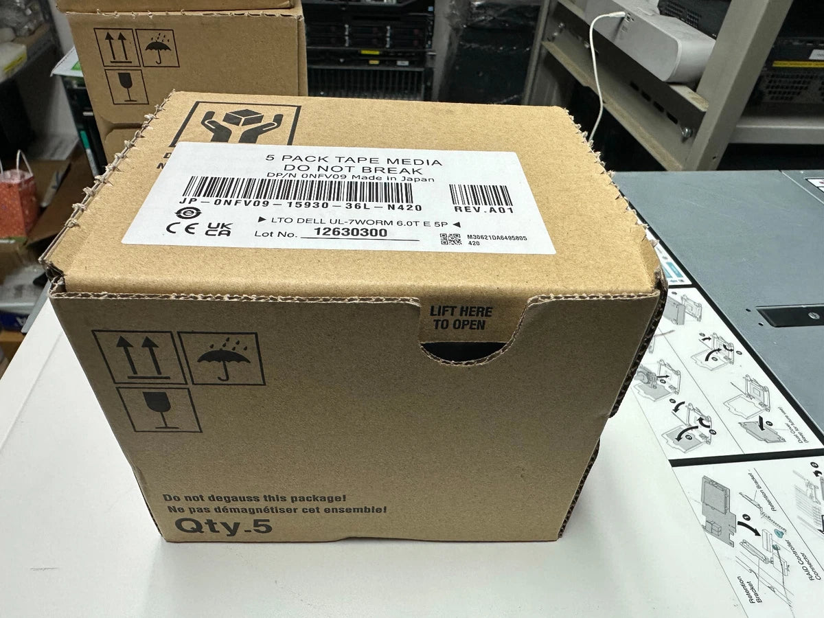 Dell LTO7 Worm Tape Media - 5 Pack|335028695797