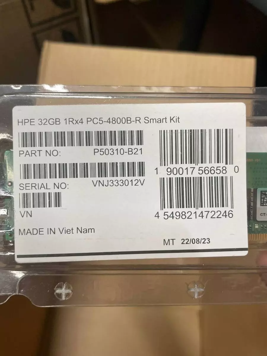 P50310-B21 P43327-1A1 HPE 32GB 1Rx4 DDR5 PC5-4800 EC8 RDIMM Gen11 Server Memory